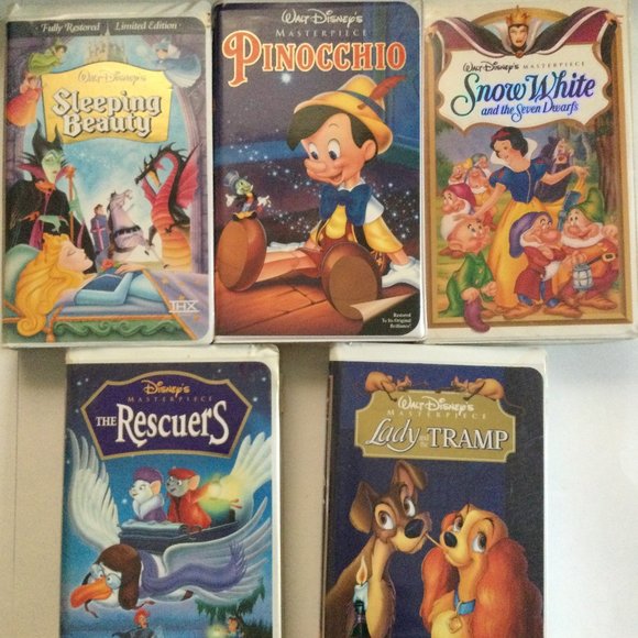 5 Walt Disneys masterpiece VHS children's movie - Picture 1 of 4